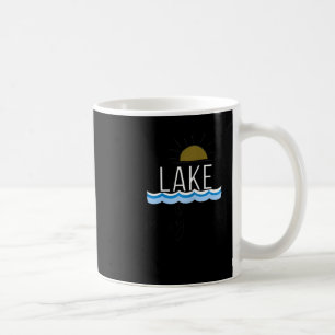The Lake Is My Happy Place Boating Gift  Coffee Mug