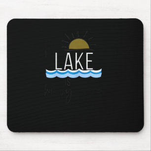 The Lake Is My Happy Place Boating Gift Mouse Pad