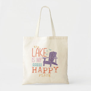 The Lake Is My Happy Place Tote Bag