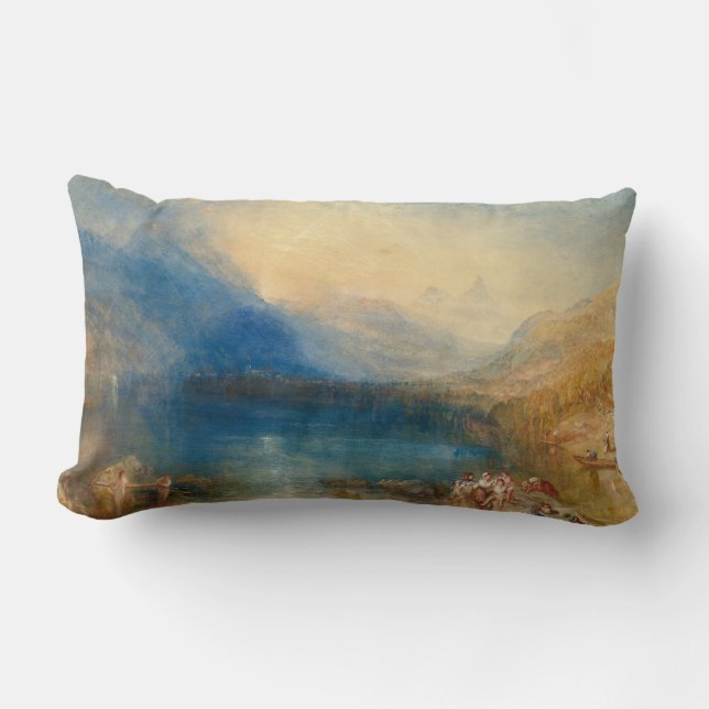 The Lake of Zug Joseph Mallord William Turner Lumbar Cushion (Front)
