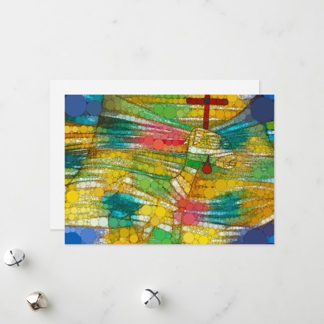 The Lamb, Infinity Dots by After Paul Klee Holiday Card (Front/Back In Situ)