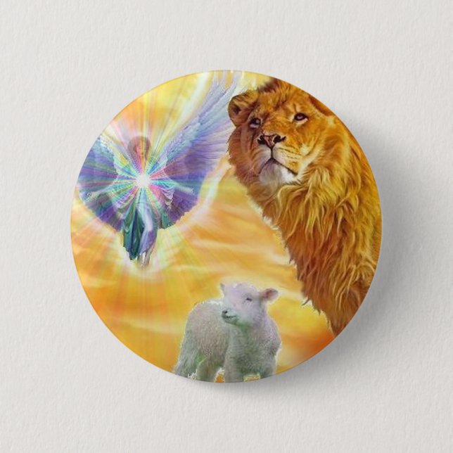 The Lamb of God! 6 Cm Round Badge (Front)