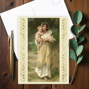 The Lambs by William Bouguereau Postcard
