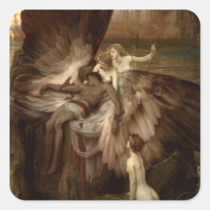 The Lament for Lcarus by Herbert Draper 1898 Square Sticker
