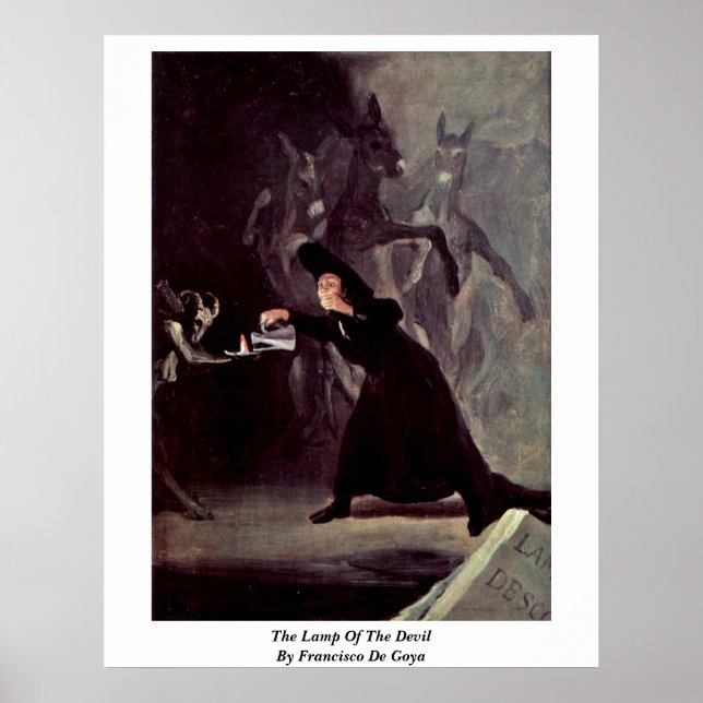 The Lamp Of The Devil By Francisco De Goya Poster (Front)