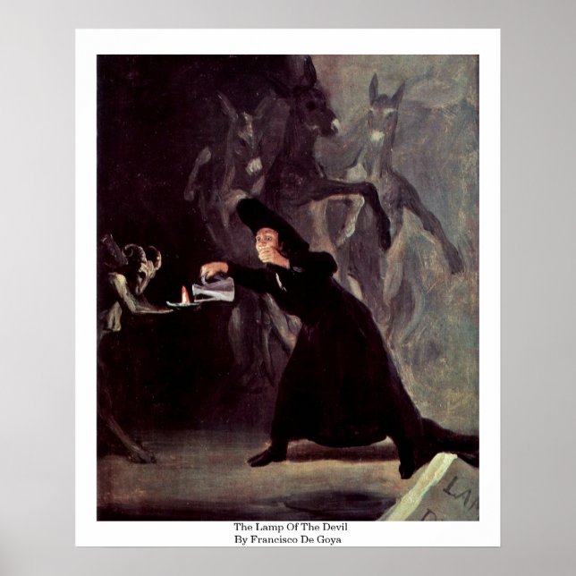 The Lamp Of The Devil By Francisco De Goya Poster (Front)