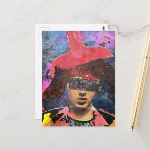 The Lampshade Hat Lady Postcard