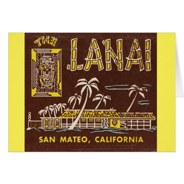 The Lanai Tiki lounge card (Front Horizontal)