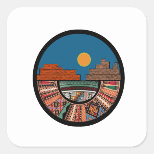 The land  blessed square sticker