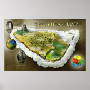 The Land of Elyon   Map Poster