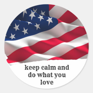 the land of liberty classic round sticker