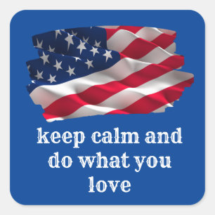 the land of liberty square sticker