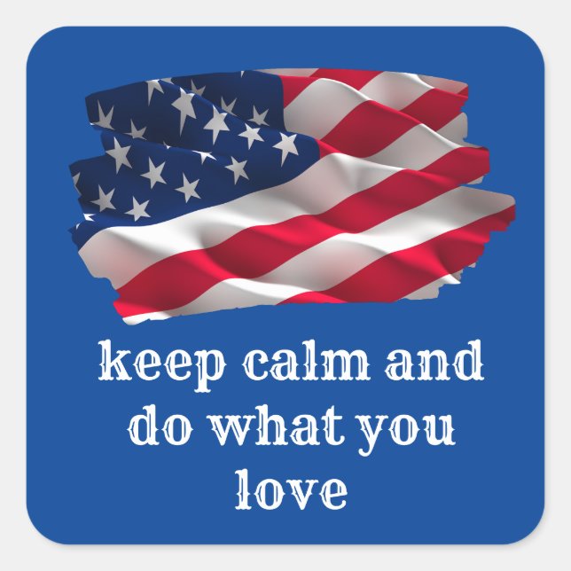 the land of liberty square sticker (Front)