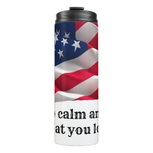 the land of liberty thermal tumbler