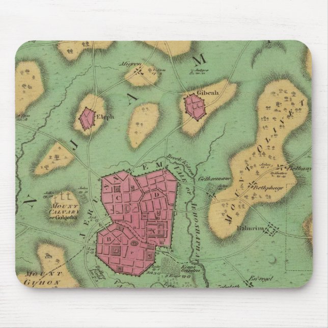 The Land Of Moriah Or Jerusalem Mouse Pad (Front)