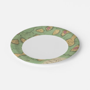 The Land Of Moriah Or Jerusalem Paper Plate