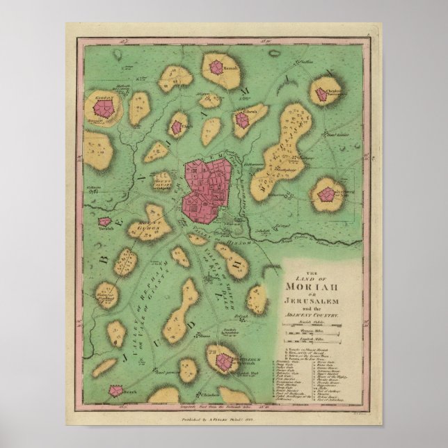 The Land Of Moriah Or Jerusalem Poster (Front)