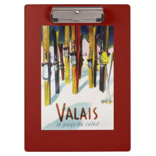 The Land of Sunshine - Skis Standing in Snow Clipboard