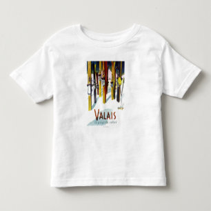 The Land of Sunshine - Skis Standing in Snow Toddler T-Shirt