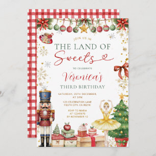 The Land Of Sweets Nutcracker Christmas Birthday Invitation