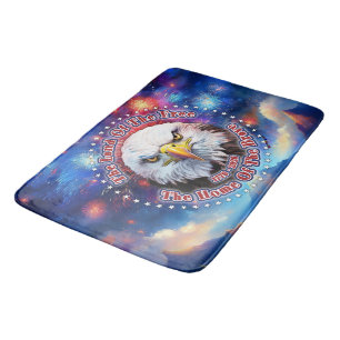 The Land Of The Free Home Brown Eagle Fireworks M Bath Mat