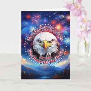 The Land Of The Free Home Brown Eagle Fireworks M Card