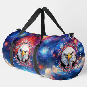The Land Of The Free Home Brown Eagle Fireworks M Duffle Bag
