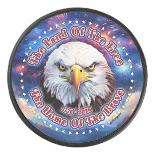 The Land Of The Free Home Brown Eagle Fireworks M Hockey Puck