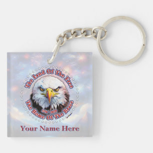 The Land Of The Free Home Brown Eagle Fireworks M Key Ring
