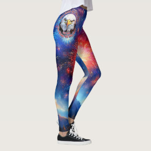 The Land Of The Free Home Brown Eagle Fireworks M Leggings