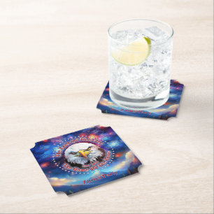 The Land Of The Free Home Brown Eagle Fireworks M Paper Coaster