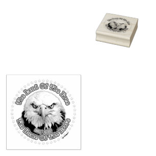 The Land Of The Free Home Brown Eagle Fireworks M Rubber Stamp