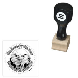 The Land Of The Free Home Brown Eagle Fireworks M Rubber Stamp