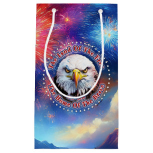 The Land Of The Free Home Brown Eagle Fireworks M Small Gift Bag