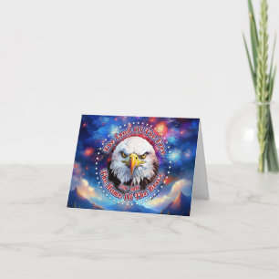 The Land Of The Free Home Brown Eagle Fireworks M Thank You Card