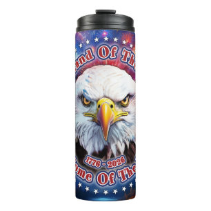 The Land Of The Free Home Brown Eagle Fireworks M Thermal Tumbler