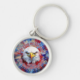 The Land Of The Free The Home Of Red Eagle Firewor Key Ring