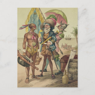 The Landing of Columbus 1492 Postcard