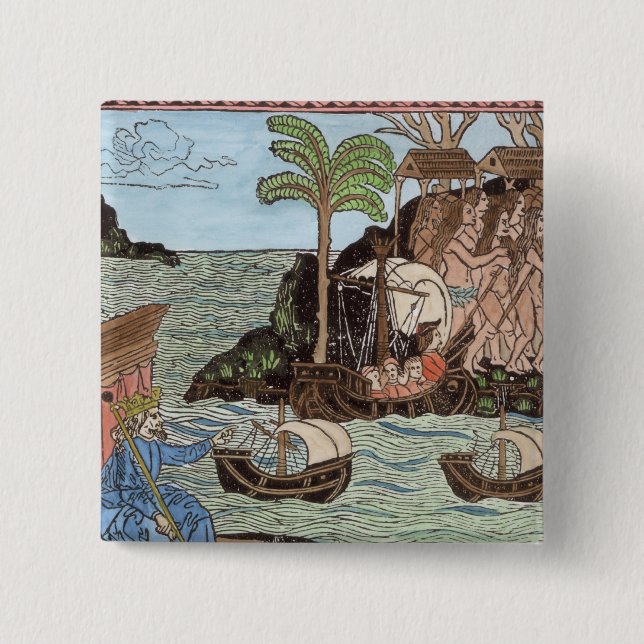 The Landing of Columbus 15 Cm Square Badge (Front)