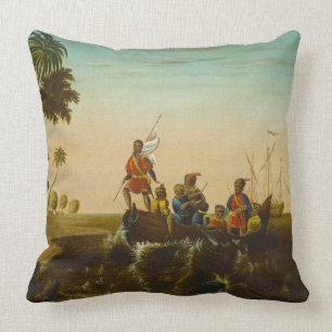 The Landing of Columbus, c.1837 (oil on canvas) Cushion