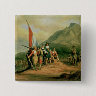The Landing of Jan van Riebeeck 15 Cm Square Badge