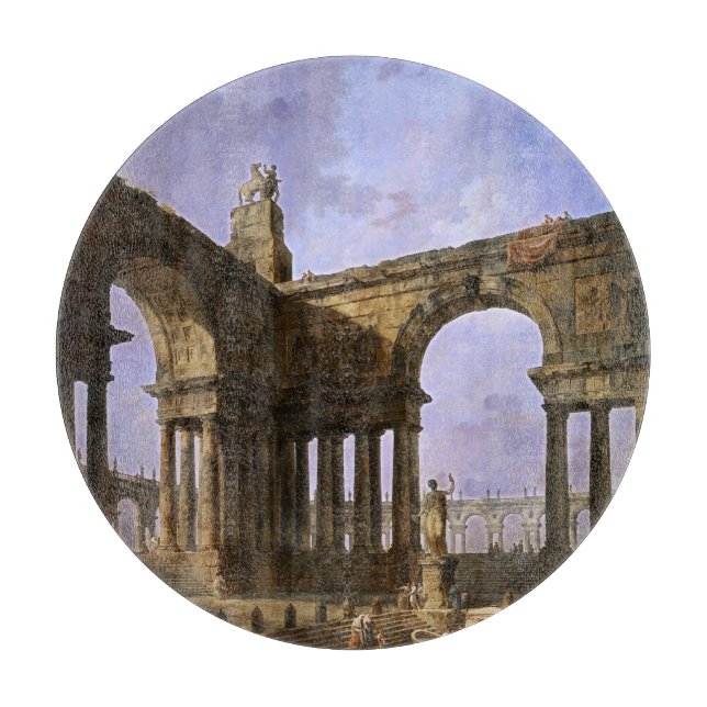 The Landing Place by Hubert Robert Cutting Board (Front)