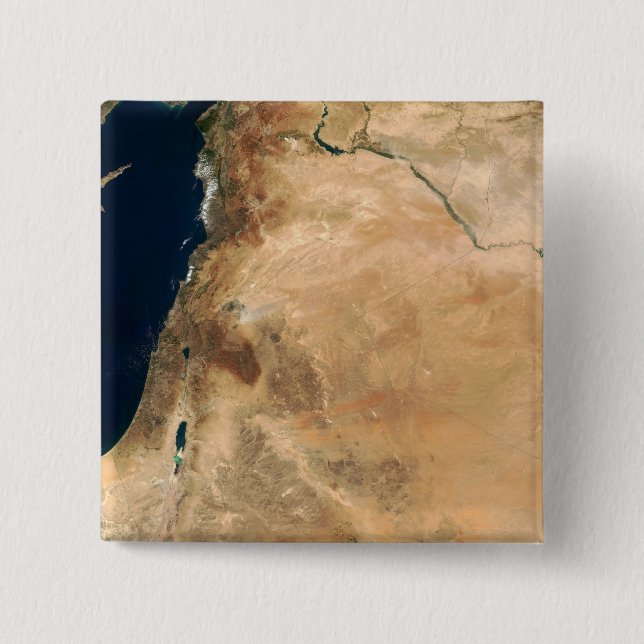 The lands of Israel along the eastern shore 15 Cm Square Badge (Front)