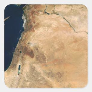 The lands of Israel along the eastern shore Square Sticker