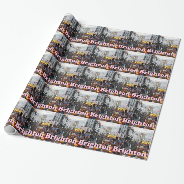 The Lanes Brighton Wrapping Paper (Unrolled)