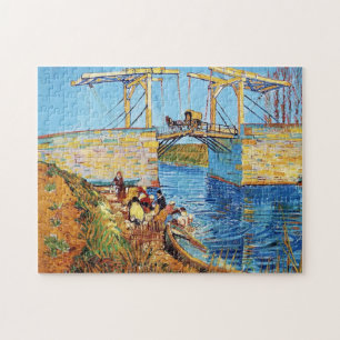 The Langlois Bridge at Arles with Women Washing Jigsaw Puzzle