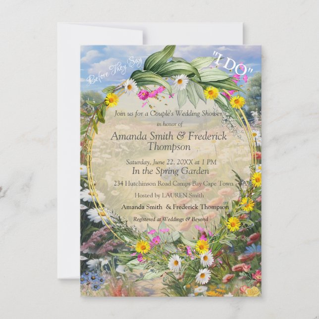 The Language of Flowers Invitation (Front)