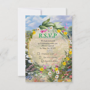 The Language of Flowers RSVP Card