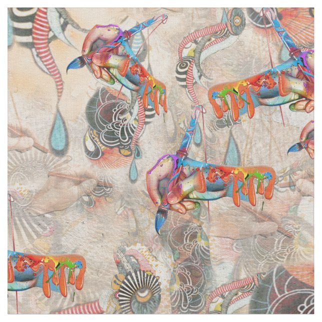 The Language of Light symbols Fabric (Close Up)