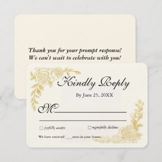 'The Language of Love' RSVP Wedding Card